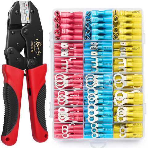 Sopoby crimping tool with heat shrink die for precise, secure crimps.