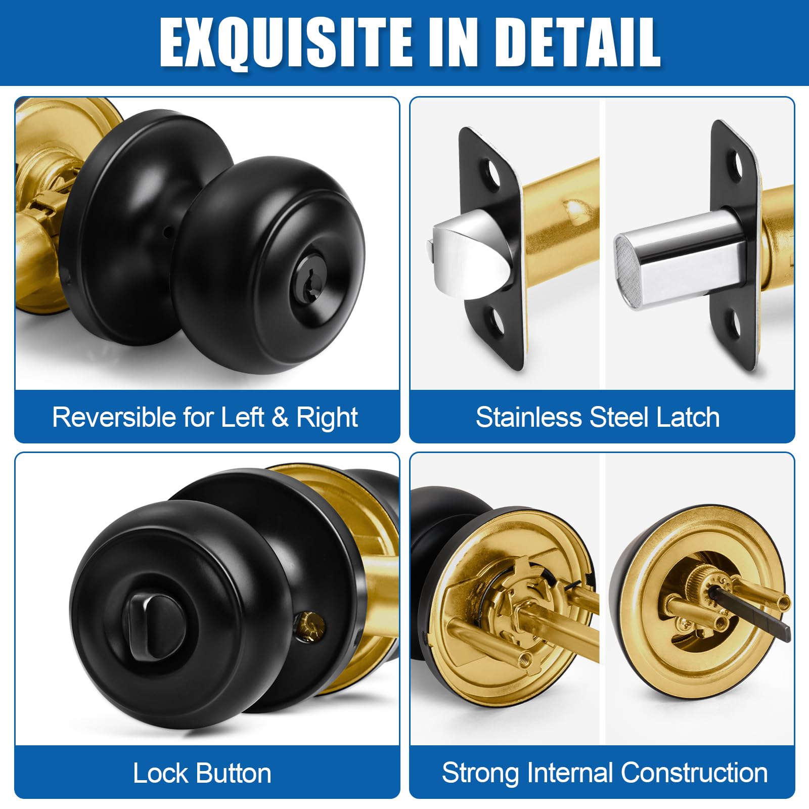 Sopoby fits 1-3/8 to 1-3/4 inch doors for many entrances