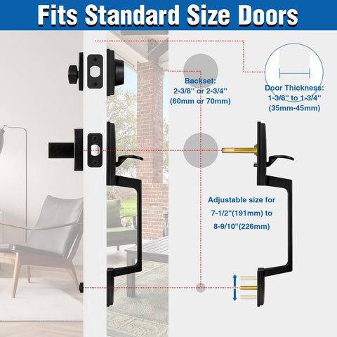 Sopoby matte black exterior door lever complements modern homes with durable hardware