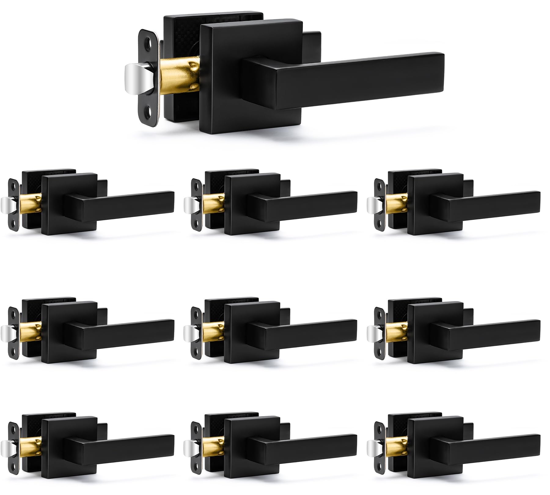 Sopoby passage door handle in matte black for easy hallway access