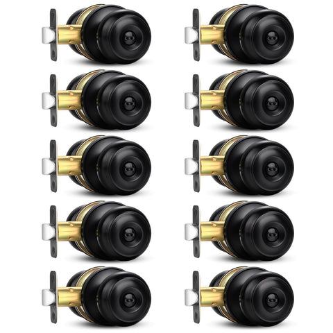 Sopoby privacy door knob matte black front view for interior privacy