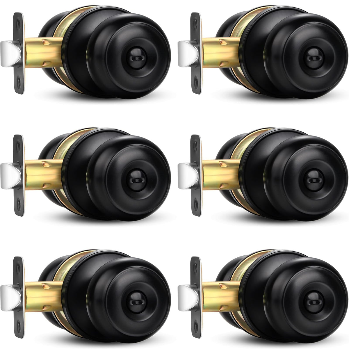 Sopoby privacy door knob pack in matte black for versatile interior privacy.