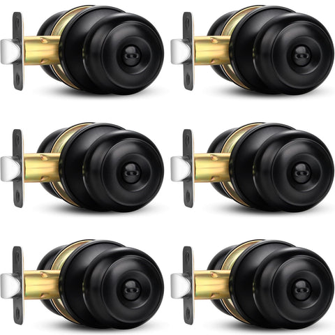 Sopoby privacy door knob pack in matte black for versatile interior privacy.