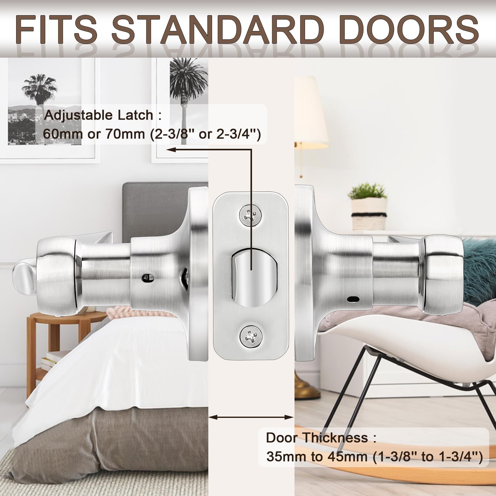 Sopoby reversible door handle installation on left or right handed doors