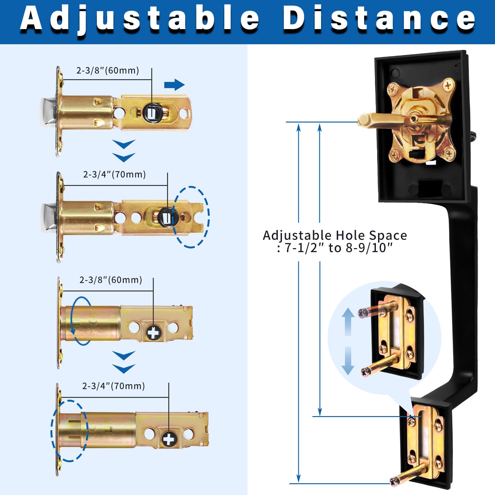 Sopoby reversible handle set fits both right and left doors for versatility