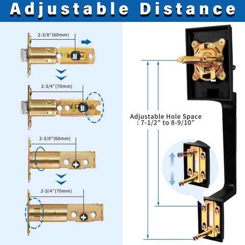 Sopoby reversible handle set fits both right and left doors for versatility