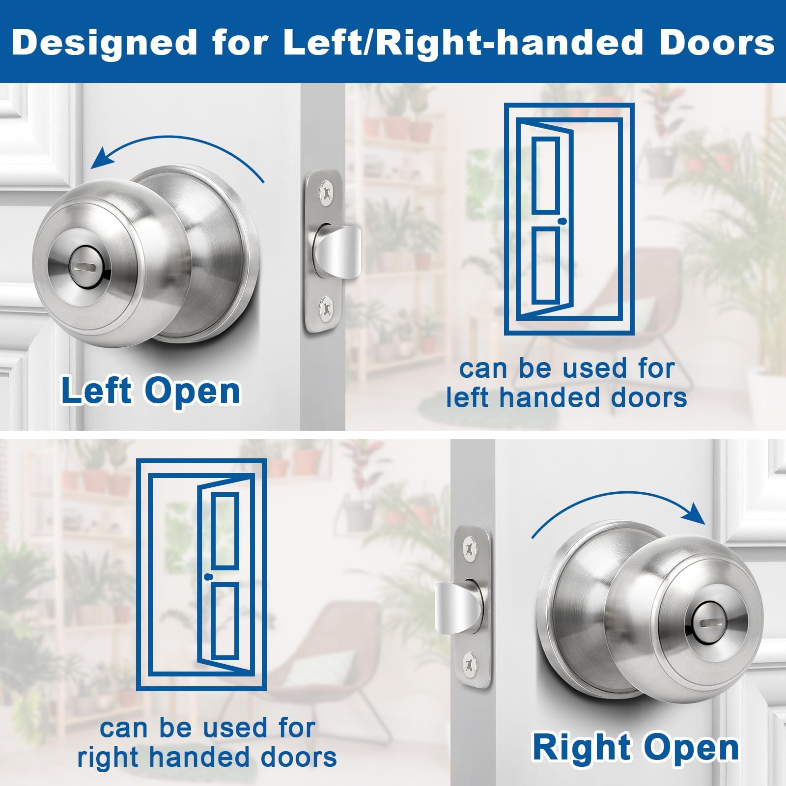 Sopoby stainless steel door knob highlighting rust resistance in humid environments