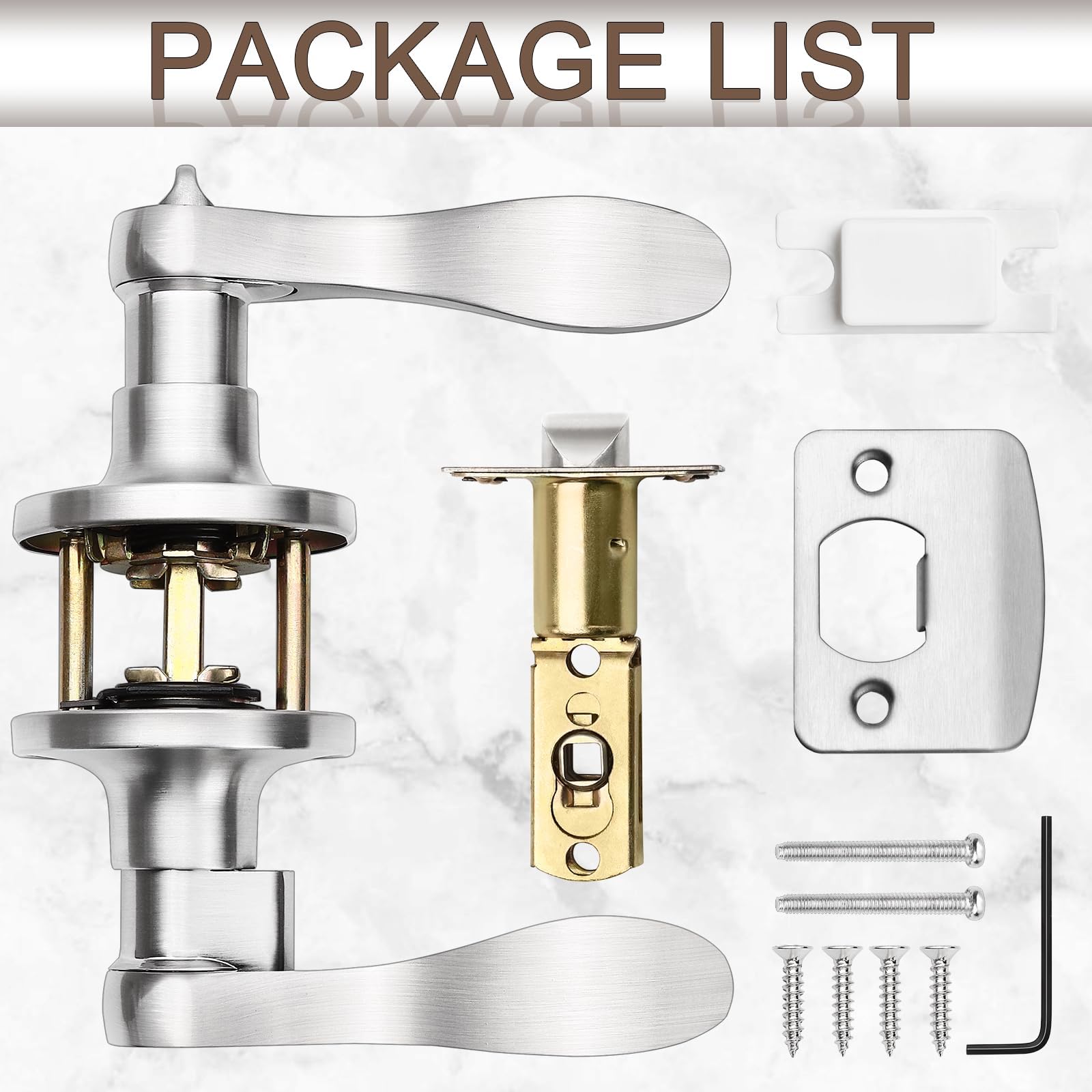 Sopoby satin nickel wave design door handle for interiors