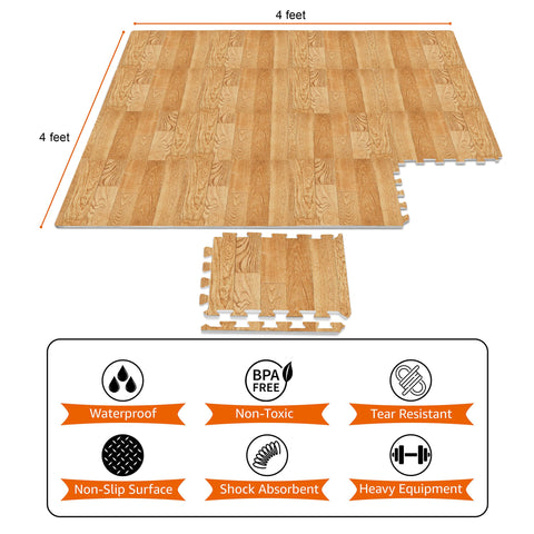 Sorbus 3/8-inch thick foam tiles offering added cushion