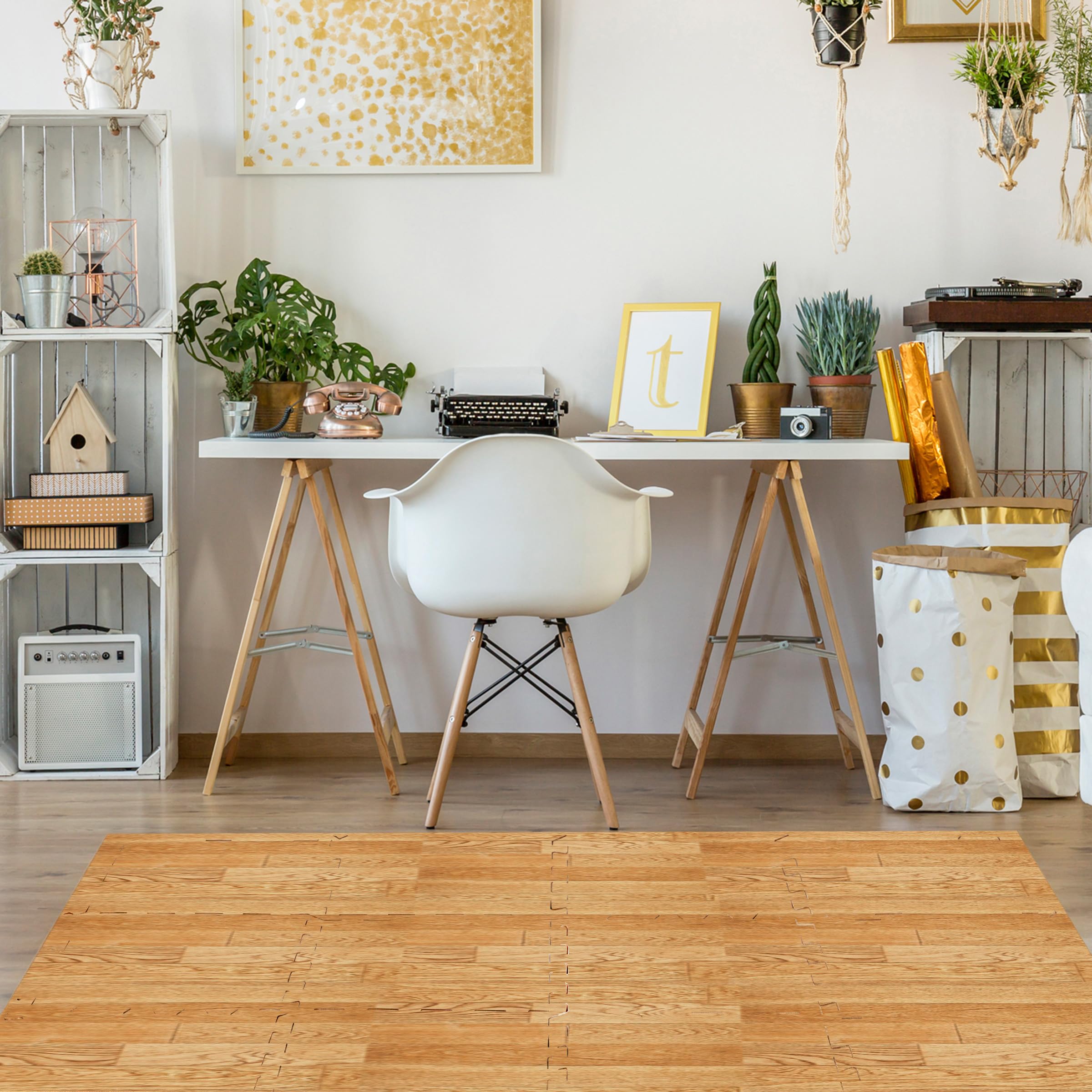 Sorbus living room layout with wood grain mats