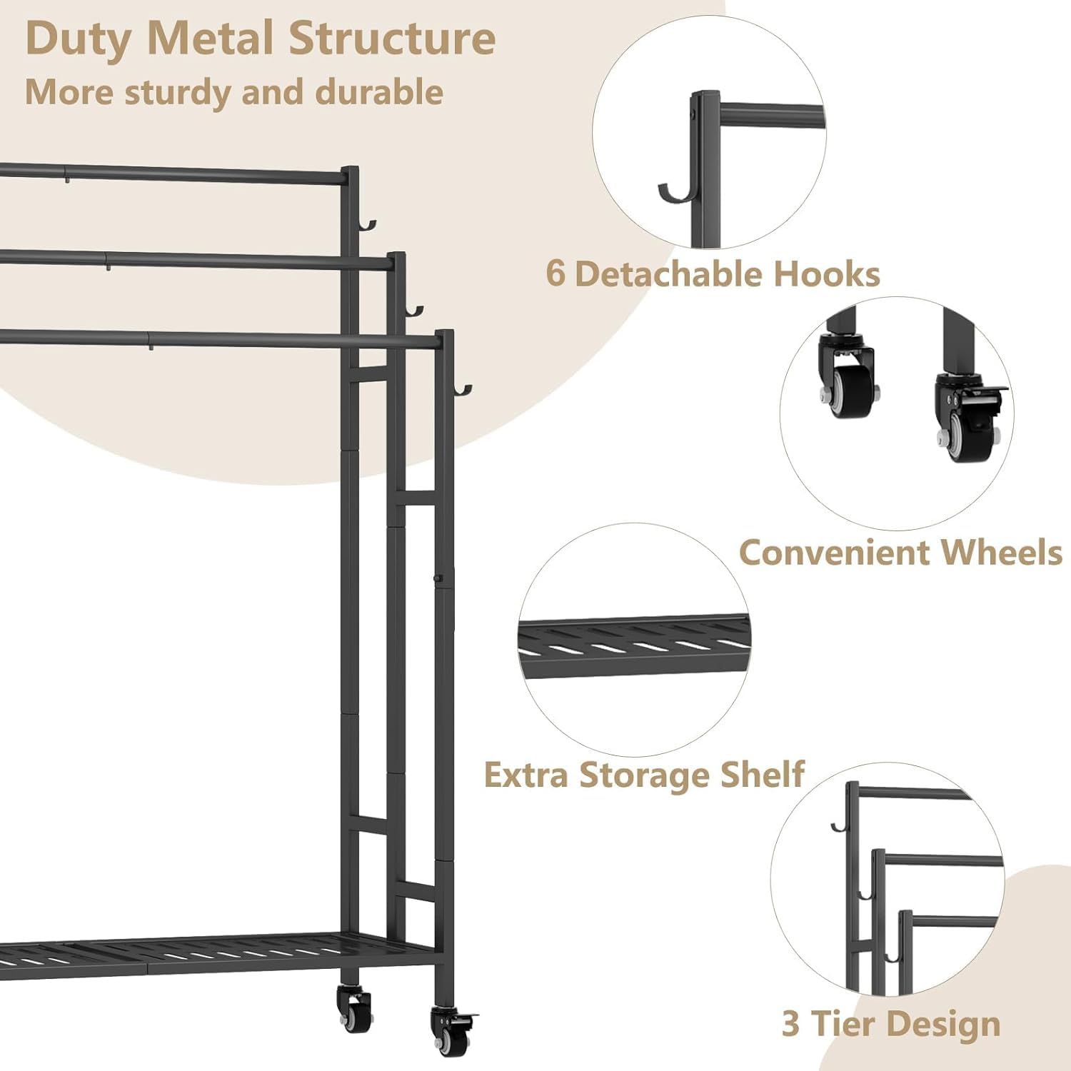 SORCEDAS 3-tier rack with storage shelf shown during setup for quick towel organization.