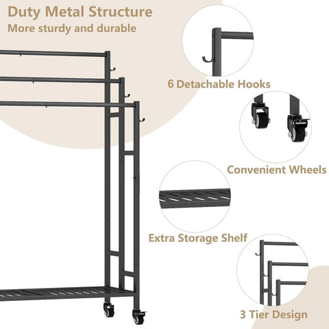 SORCEDAS 3-tier rack with storage shelf shown during setup for quick towel organization.