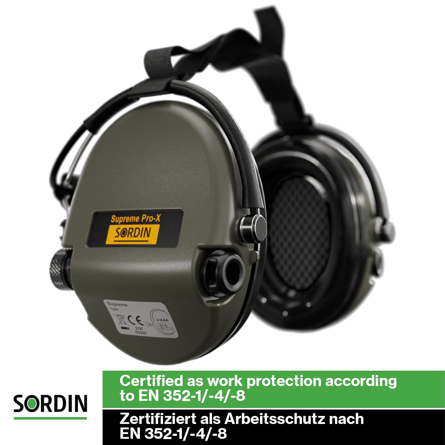 Sordin Pro-X gel pads provide soft, comfortable contact during long wear sessions.