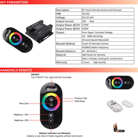Sorfia color-changing LED strip dimmer enables dynamic scenes.