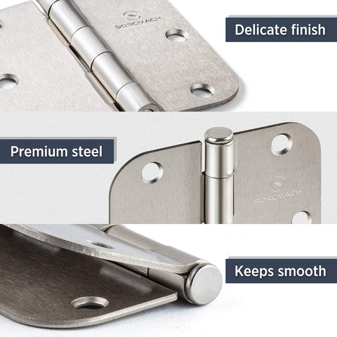SORGMACH 3-5 inch interior hinges pattern for easy screw alignment