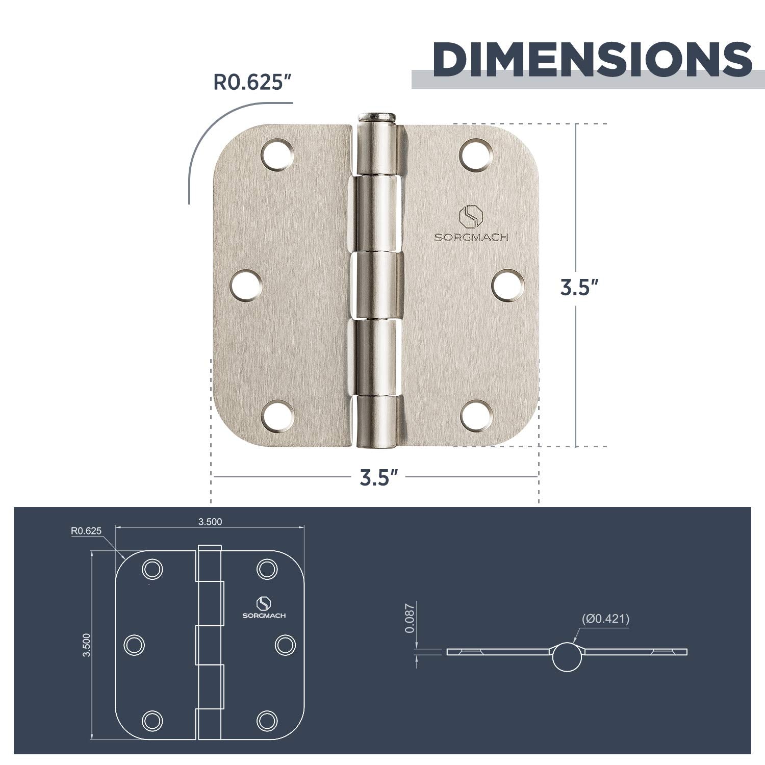 SORGMACH damping oil feature reduces friction for quieter opening and closing