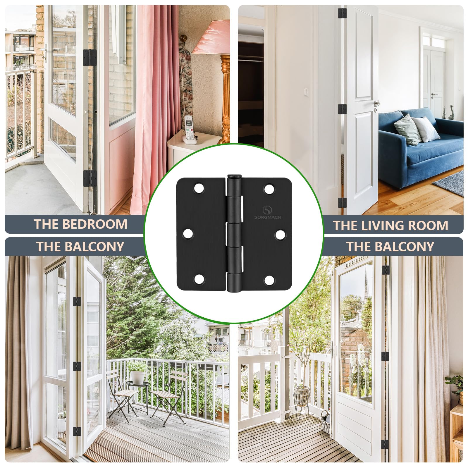 SORGMACH flat iron hinge highlighting durable construction for long lasting use