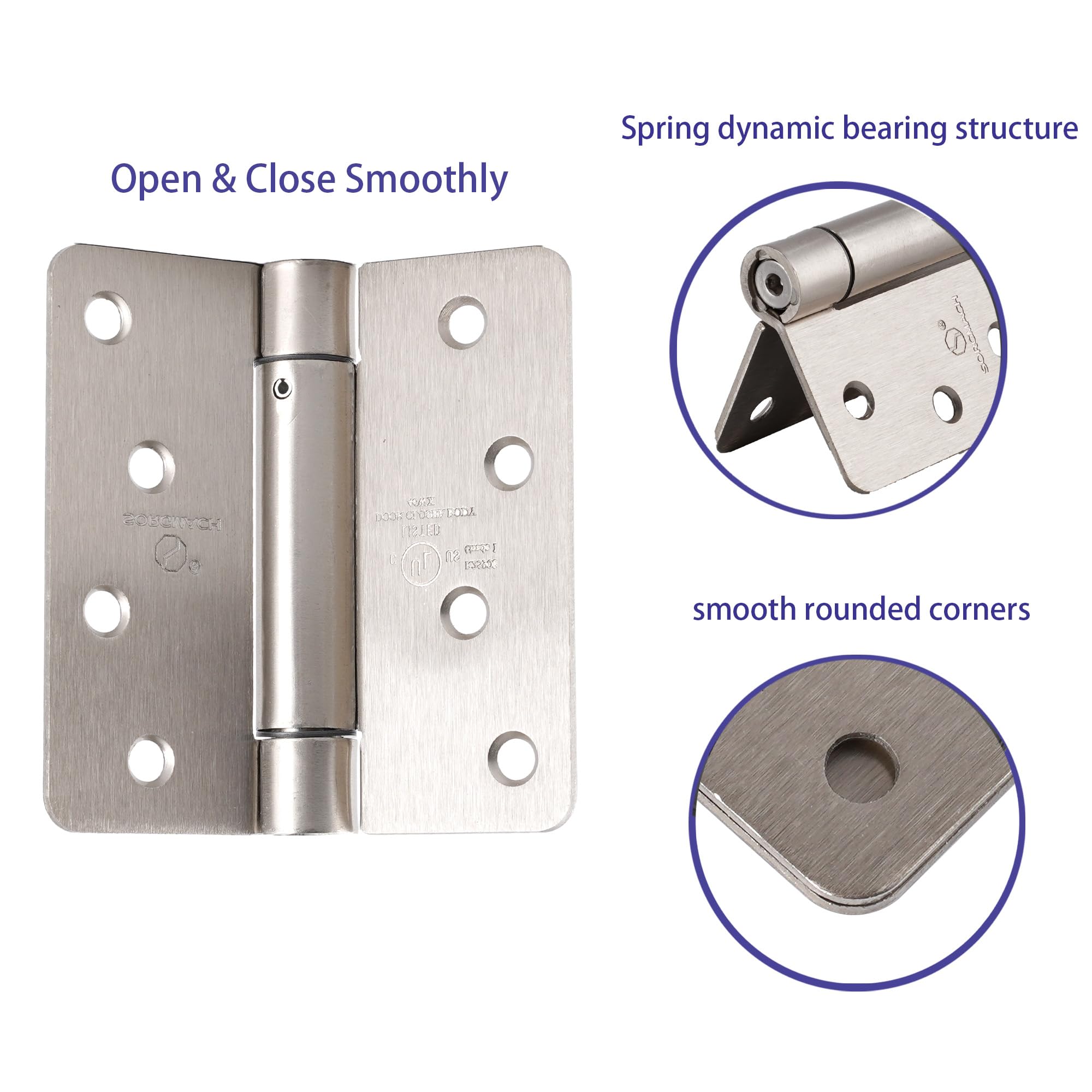 SORGMACH hinge bore pattern close-up highlighting screw hole layout