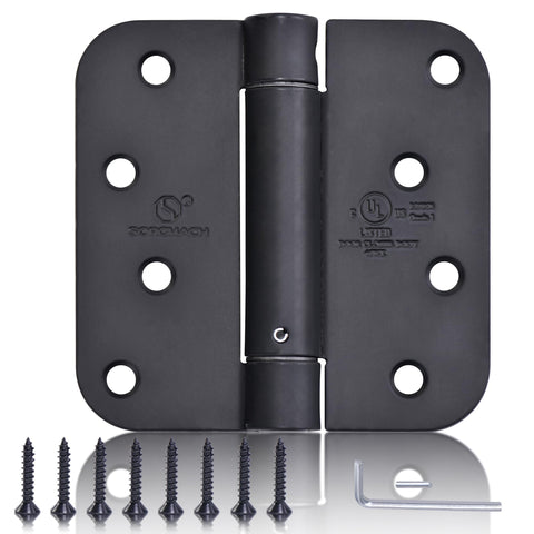 SORGMACH self-closing hinge matte black 4x4 for smooth interior door control.