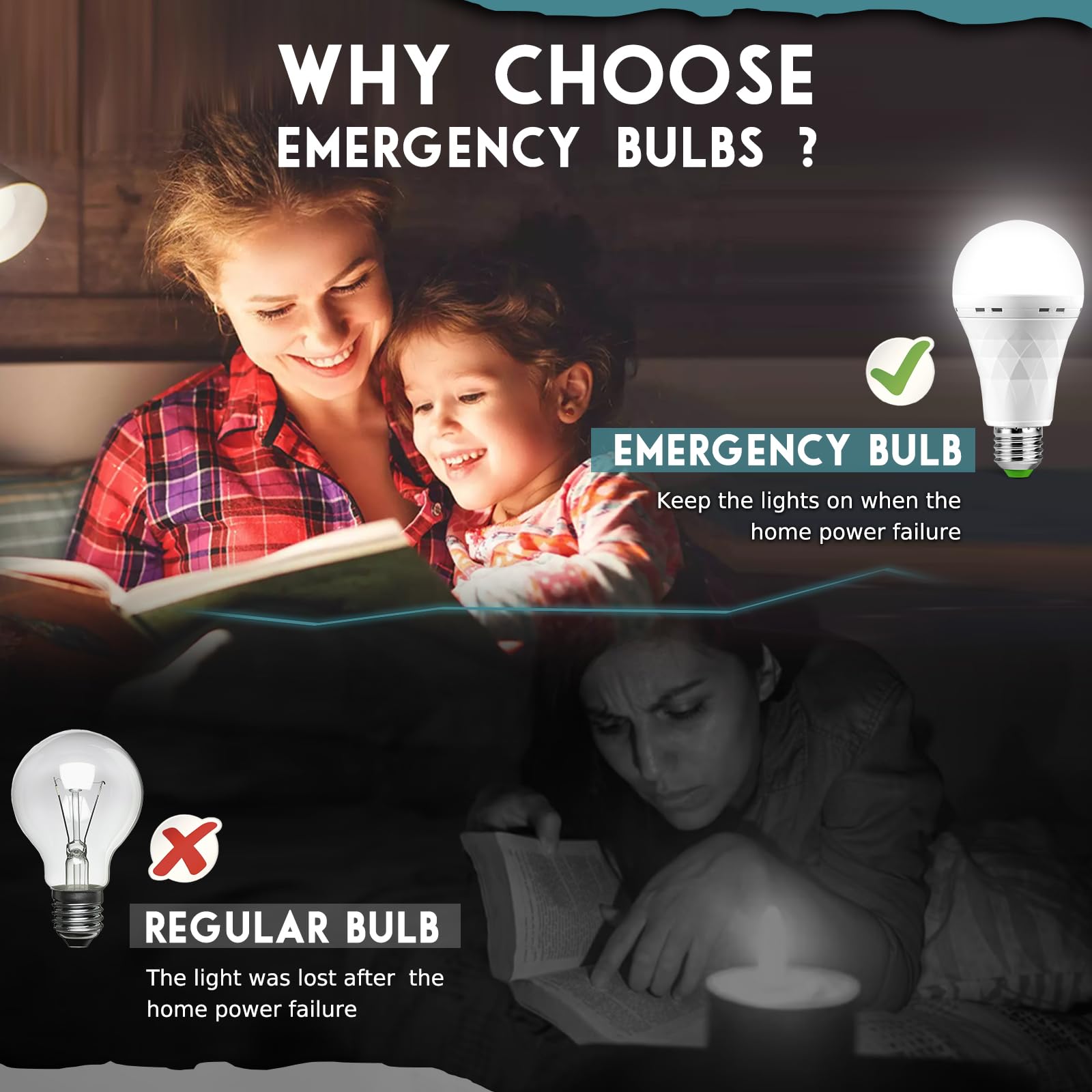 SORHE LIDKO emergency lightbulb with hook demonstrates bedside portability for late-night tasks