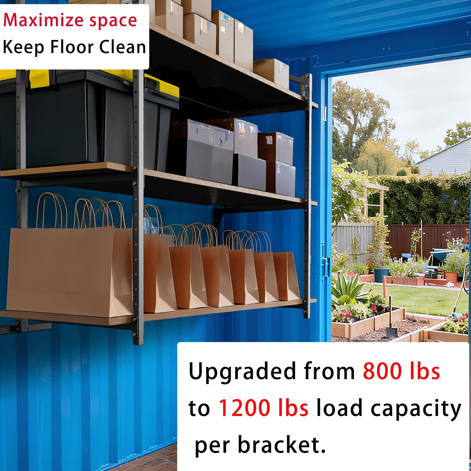 SORQINOTER three-tier adjustable brackets supporting secure cargo during transit