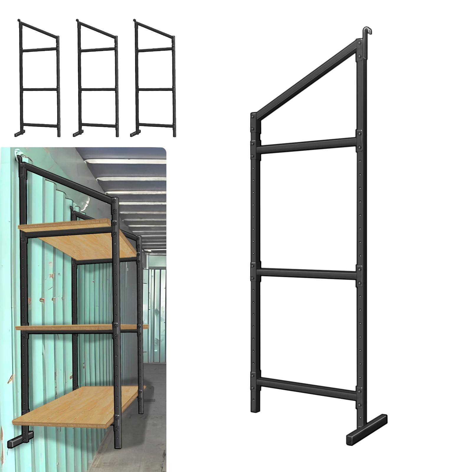 SORQINOTER heavy-duty shelves for organized container storage and quick access