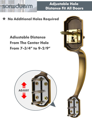 SORWDUERM adjustable latch fits common door thickness ranges for flexible setup