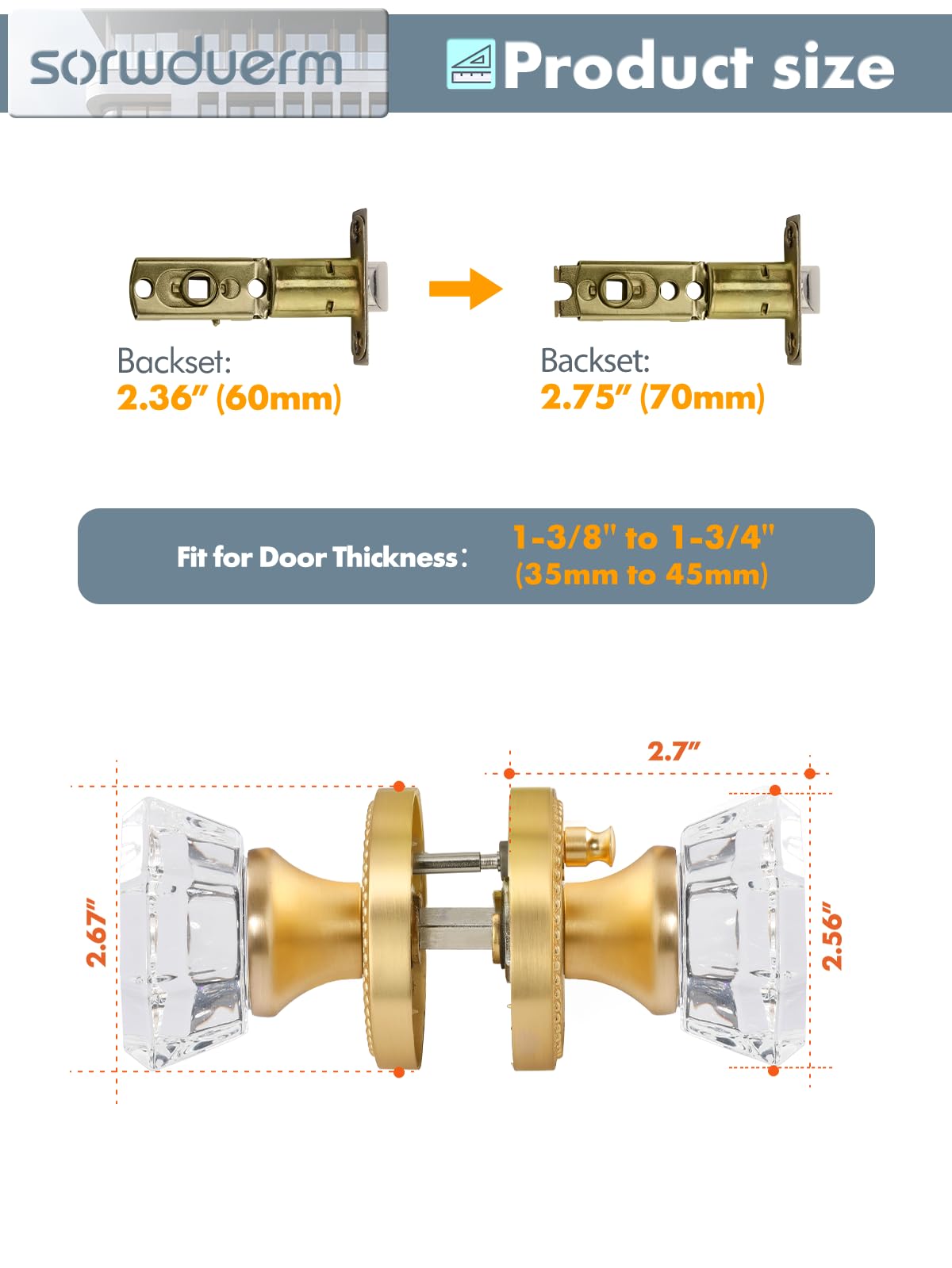 Sorwduerm brushed gold knob adds luxe appeal to interiors.