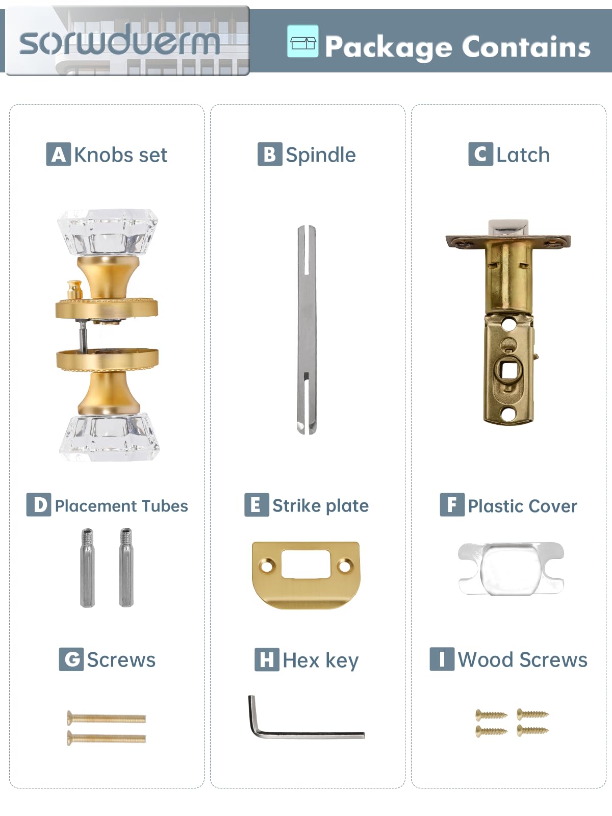 Sorwduerm complete hardware kit enables quick installation.