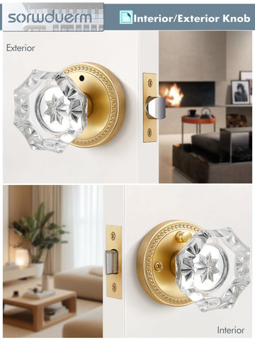 Sorwduerm privacy function knob ideal for bedrooms and baths.