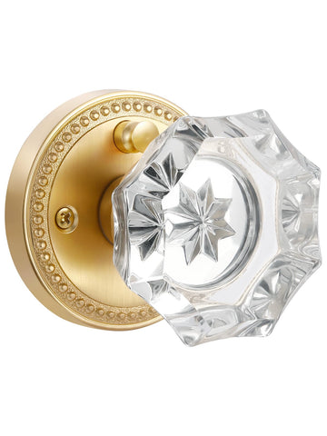 Sorwduerm gold door knob close-up highlights premium finish and shine.