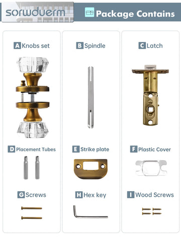 SORWDUERM installation-instructions guide quick setup for different door sizes.