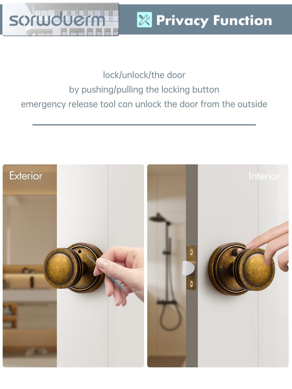SORWDUERM latch-adjustment-options demonstrates flexible installation for different backsets.