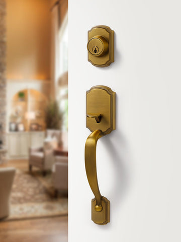 SORWDUERM reversible lever handleset for both doors, versatile installation