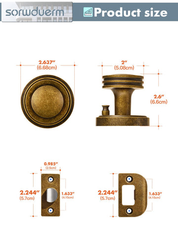 SORWDUERM elegant antique-brass finish adds refined warmth to interior doors.