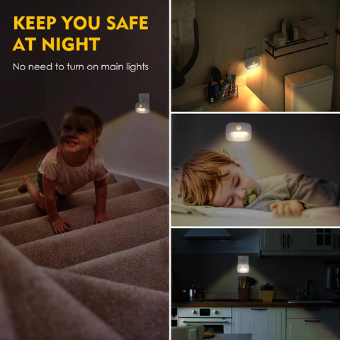 Sossi plug-in night light suitable for kitchen and hallway movement detection.