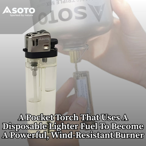 SOTO adjustable flame control enables precise lighting tasks outdoors