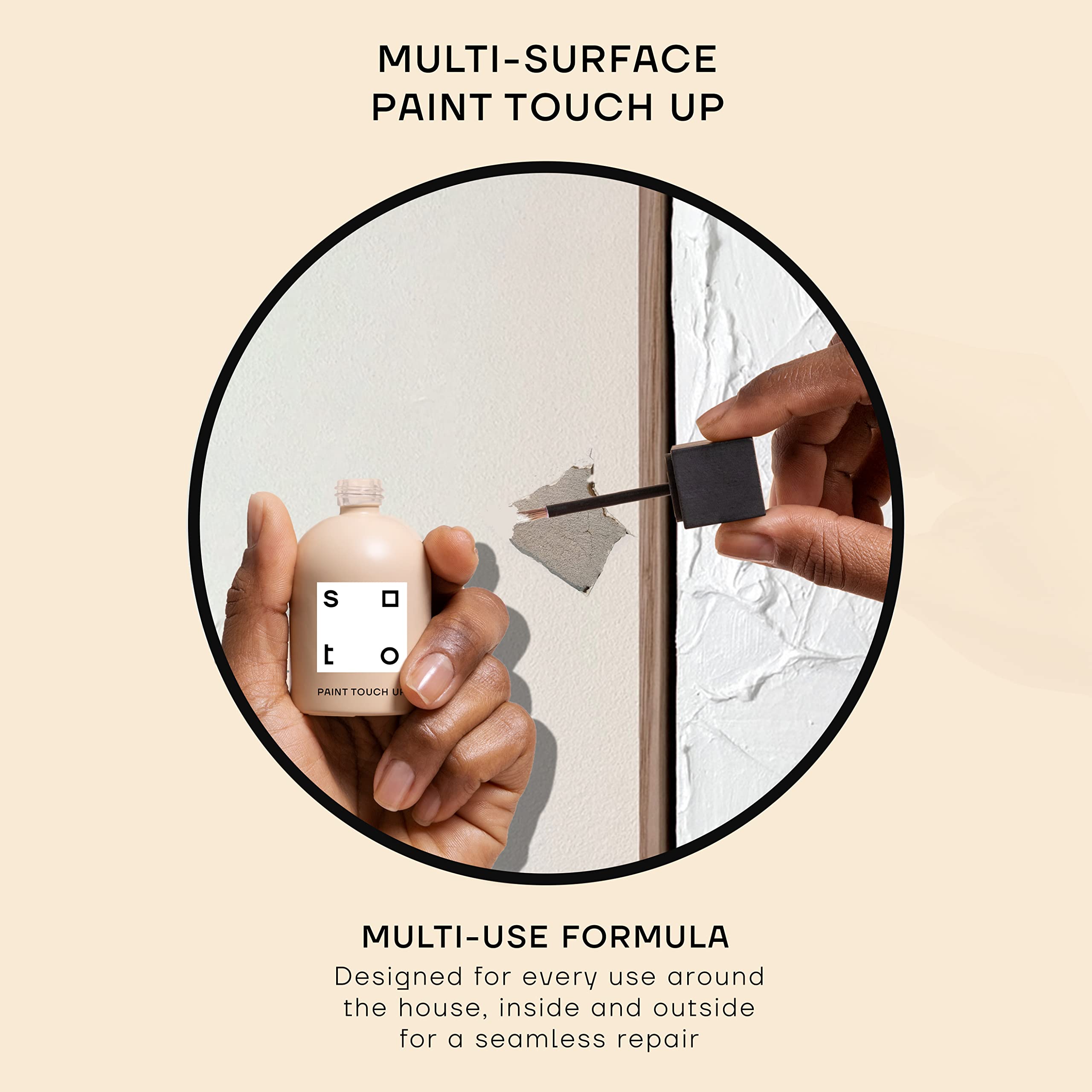 Soto multi-surface satin finish application demonstrates versatility on walls, trim, and furniture.