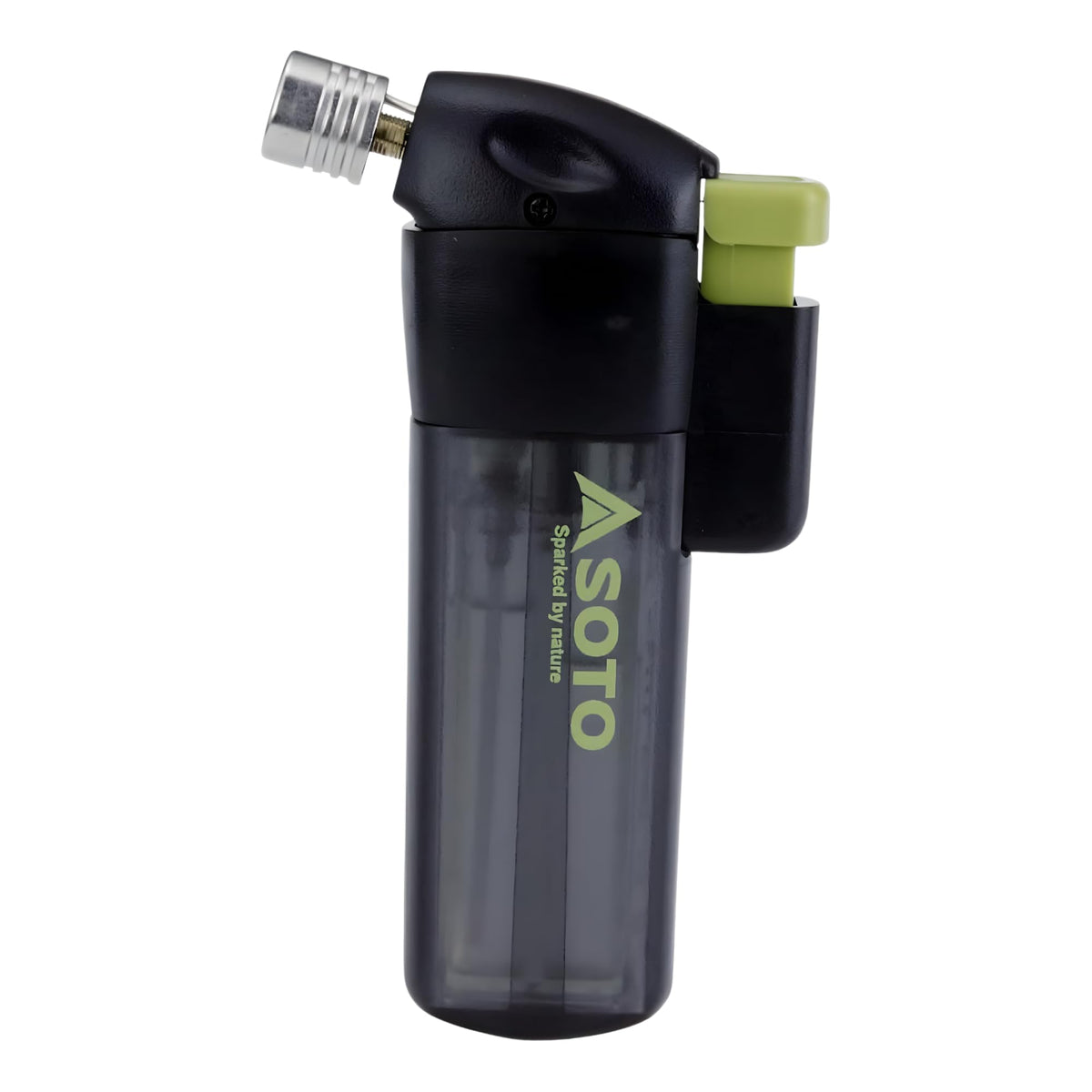 SOTO pocket torch held in hand showing windproof outdoor lighting capability