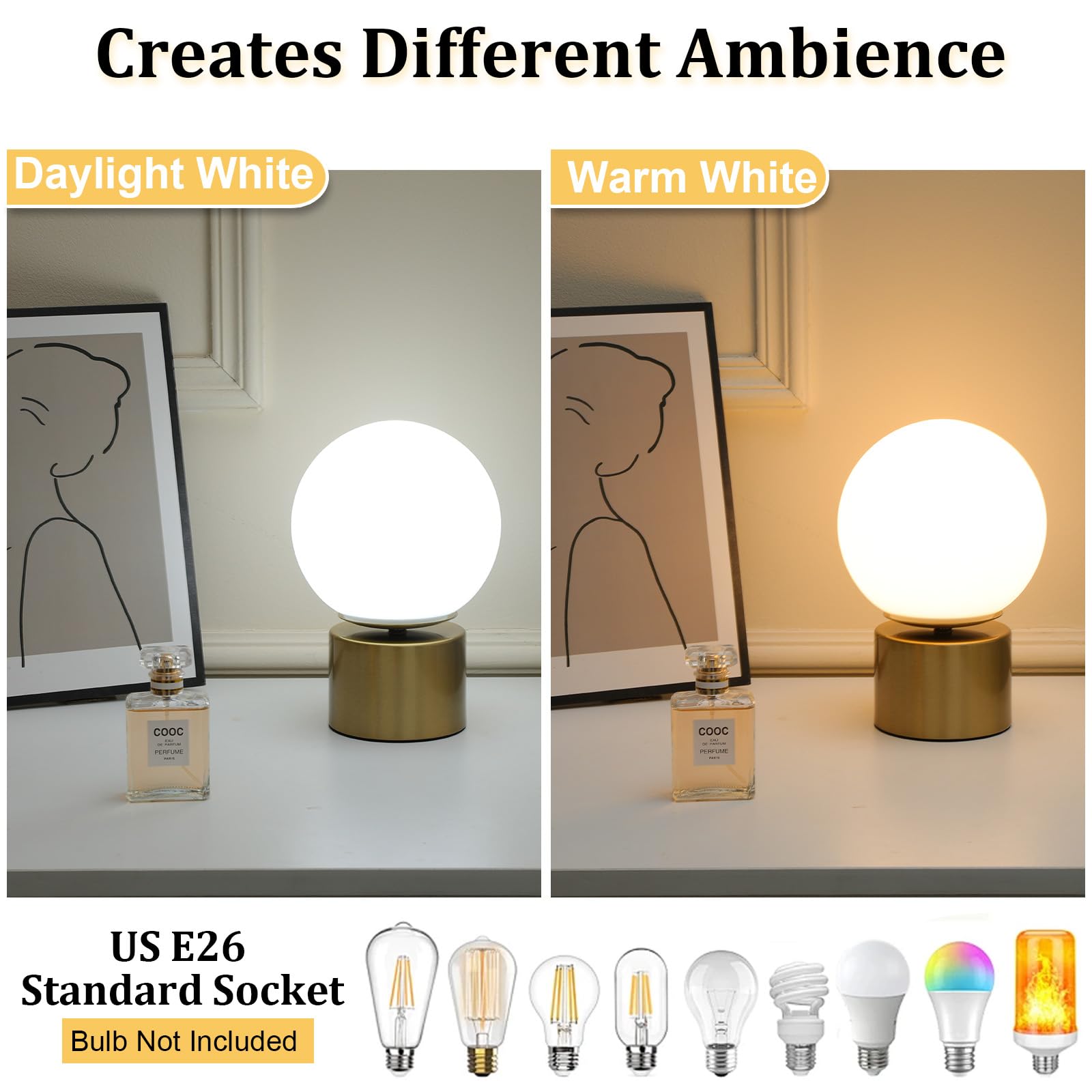 SOTTAE bedside or living room end table lamp adds vintage charm.