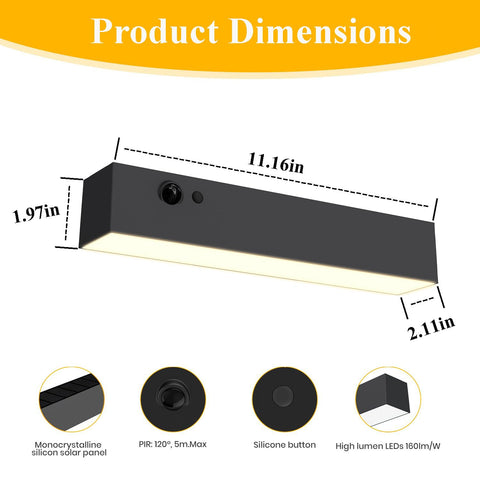 SOTTLOT motion sensor light detects activity up to 5 meters.