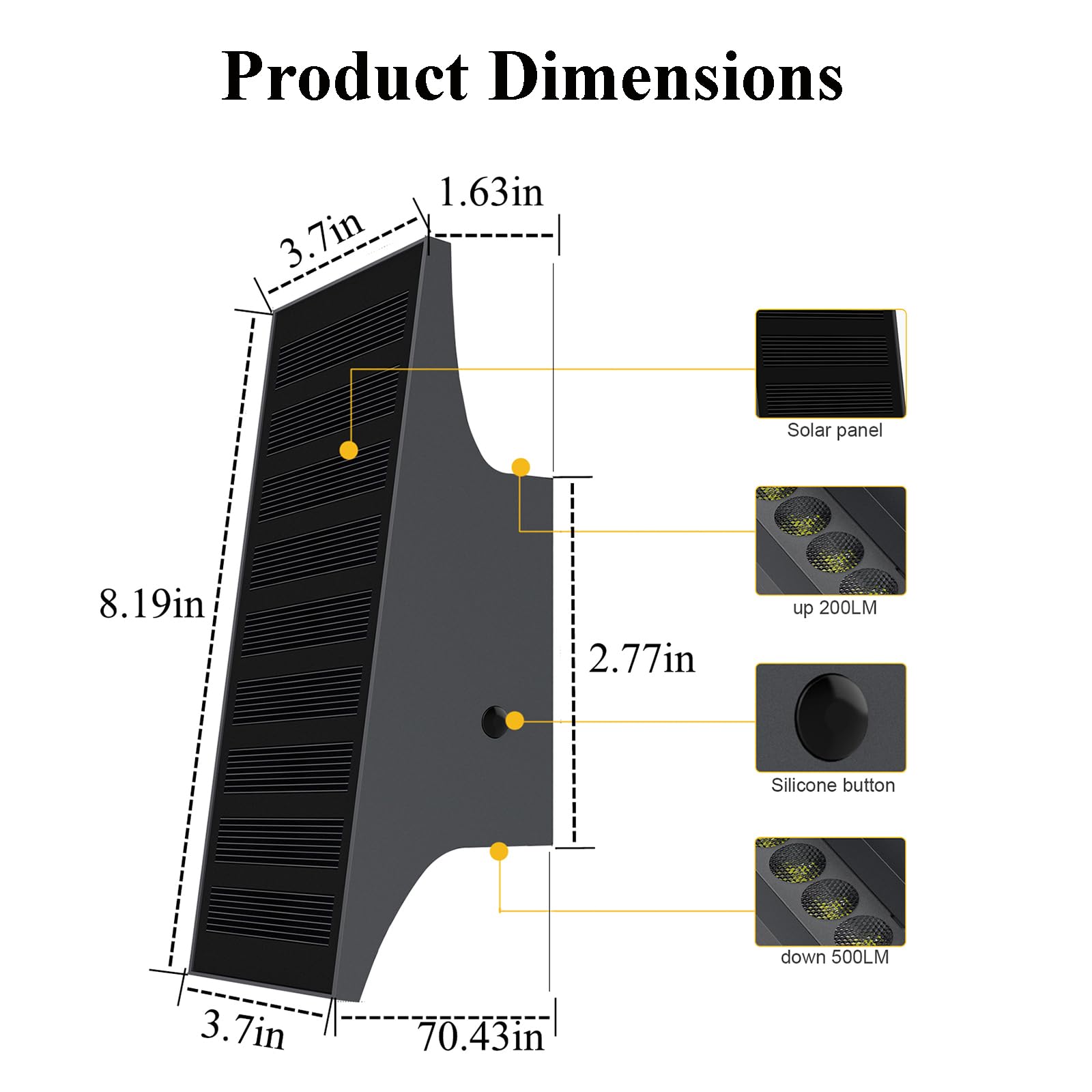 SOTTLOT IP65 outdoor wall light withstands weather for fence and porch.