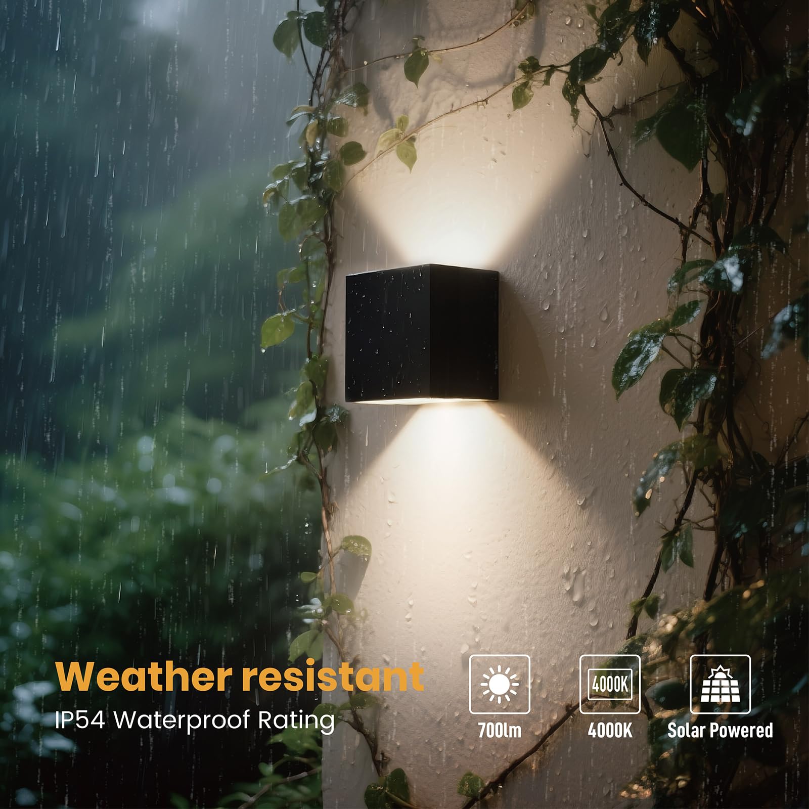 SOTTLOT IP54 ABS PC construction withstands rain and snow