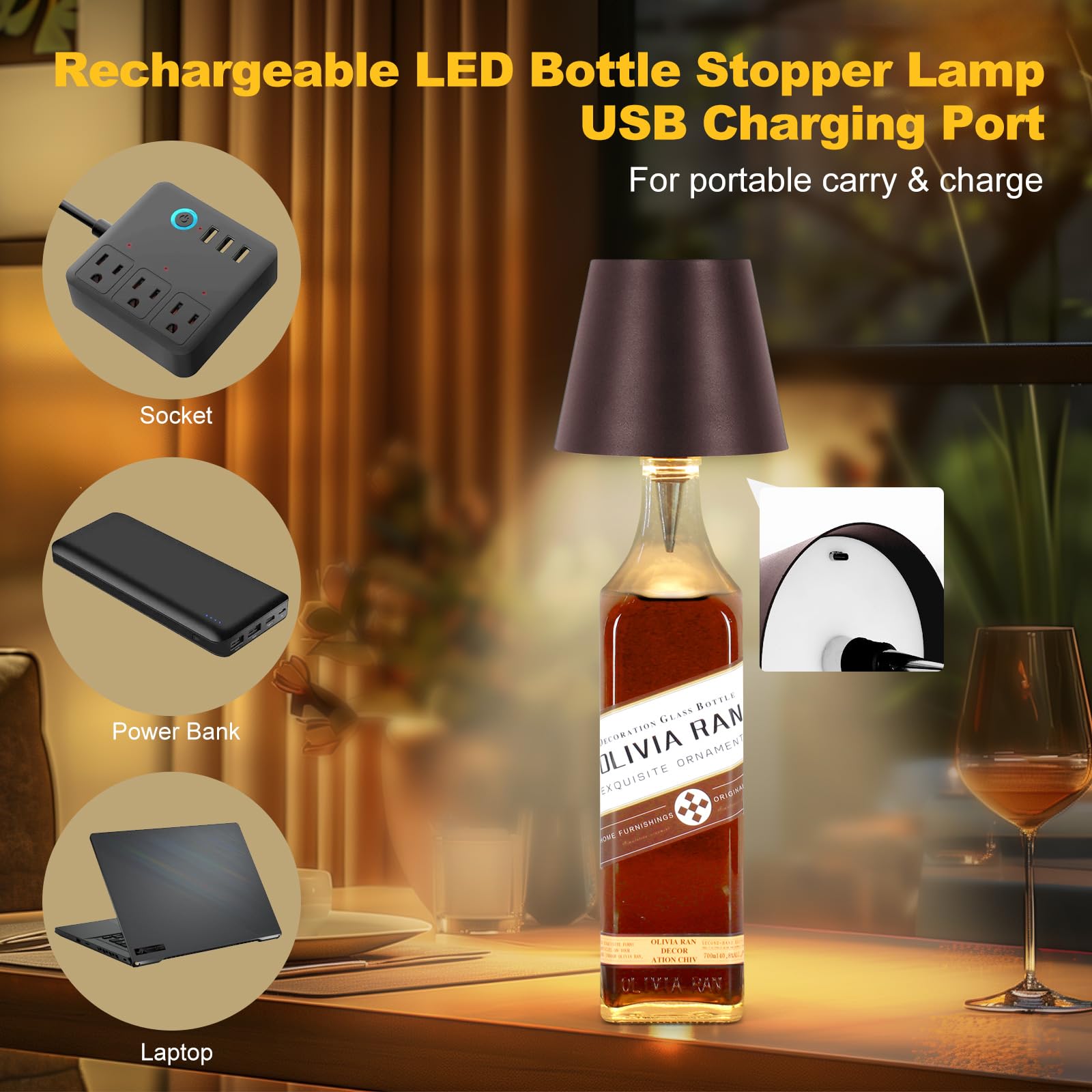 SOUDFK cordless table lamp offers portable ambiance for indoor and outdoor spaces