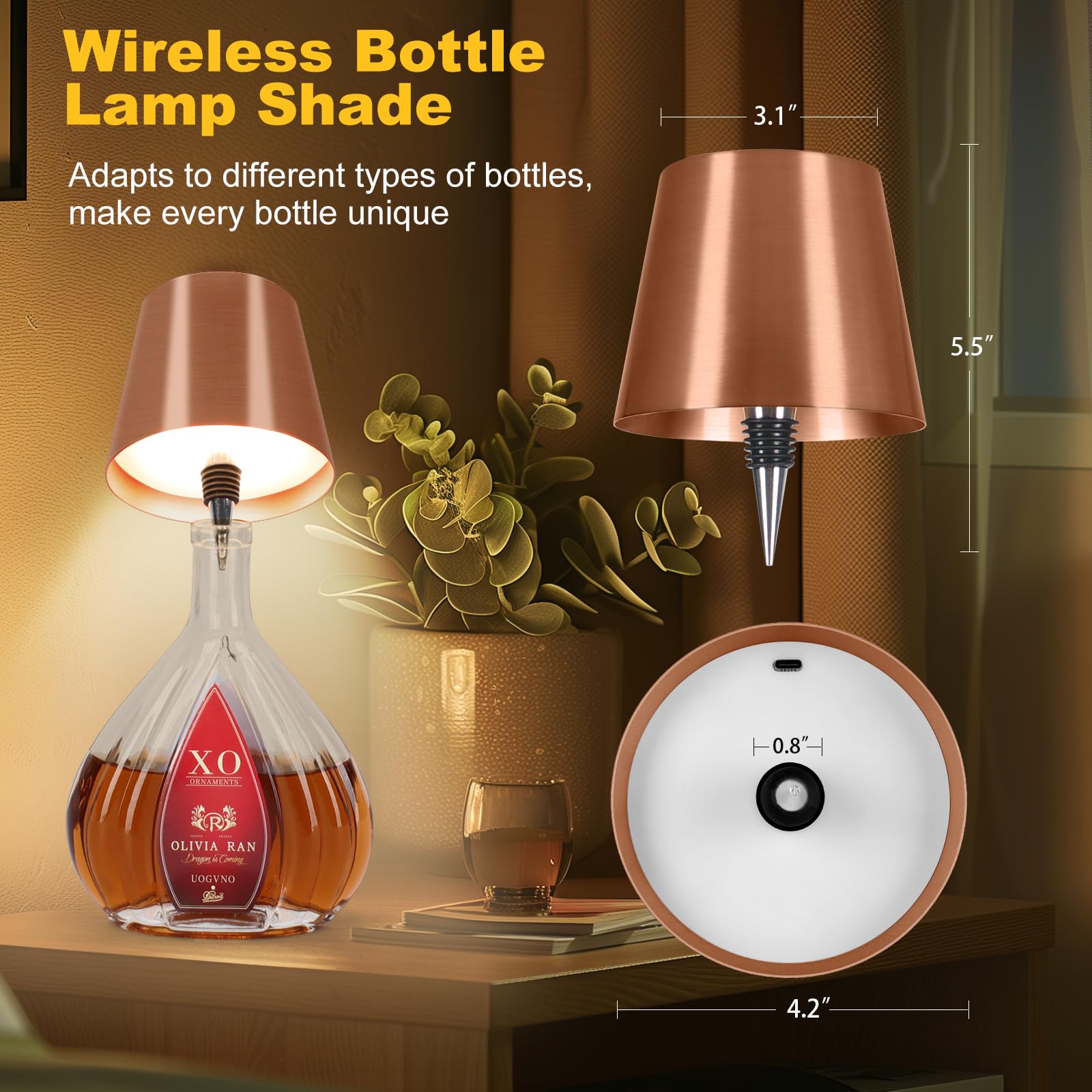 SOUDFK cordless bottle lamp makes a stylish gift for home decor lovers