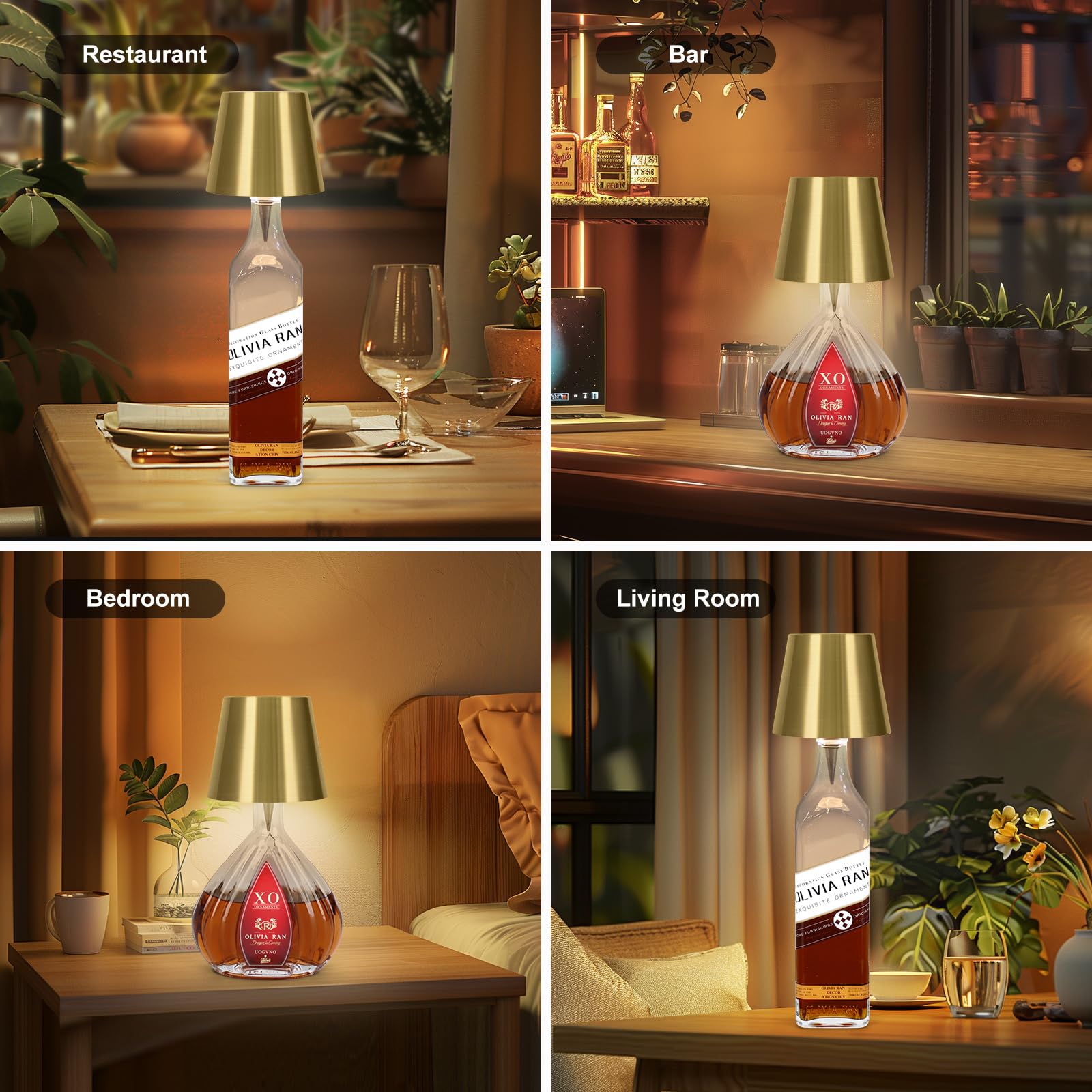 SOUDFK gift-ready bottle lamp adds stylish decor to any space.
