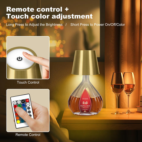 SOUDFK rechargeable wine bottle lamp powered for long gatherings