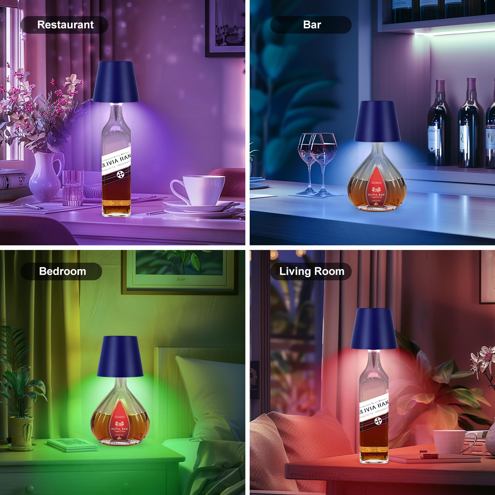 SOUDFK sapphire blue RGB lamp for events and home décor.