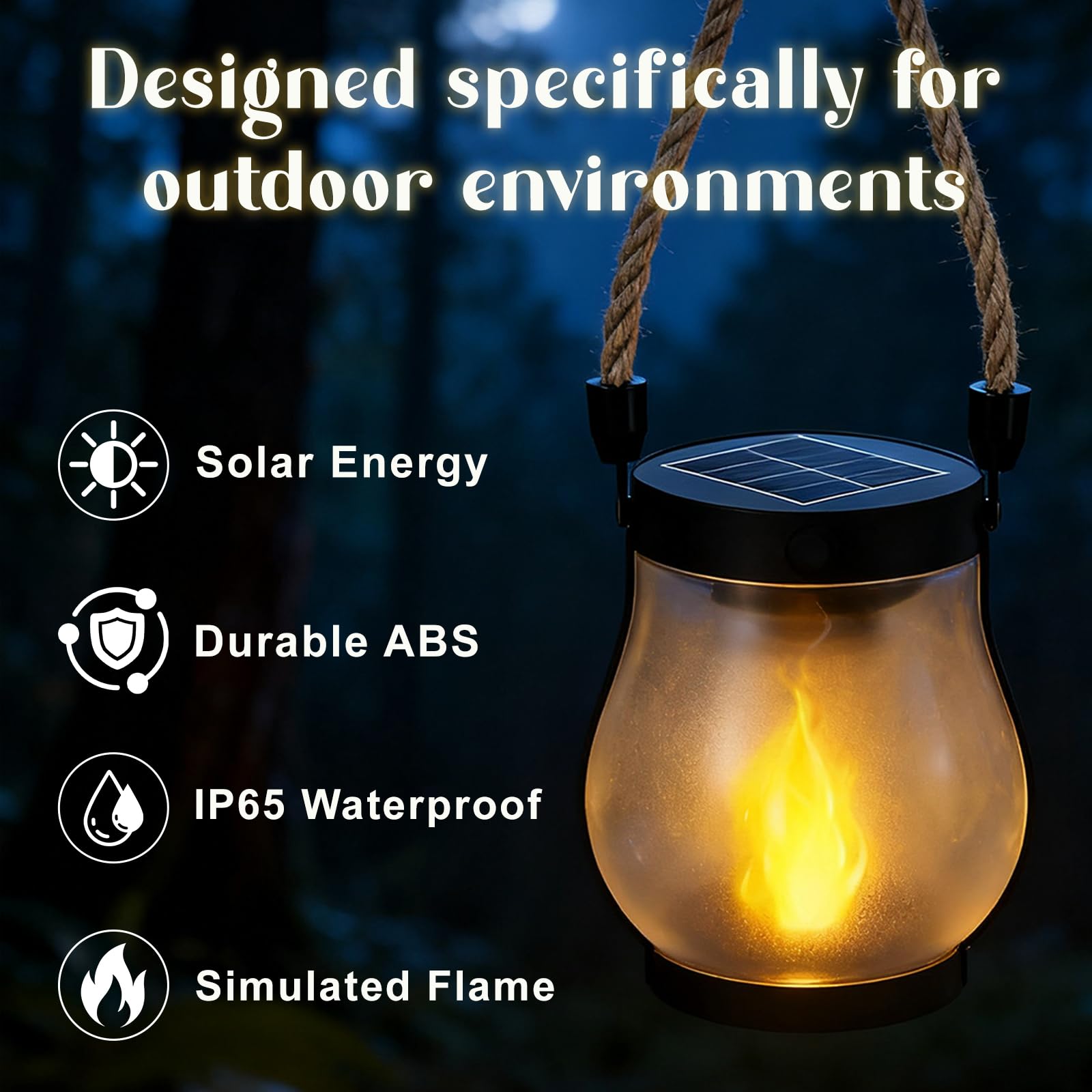 SOUDFK lantern shows USB-C port for quick top-ups in outdoor settings.