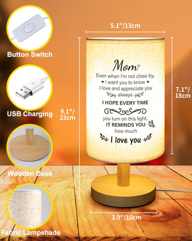 SOUHONEY Mom Lamp portable and compact for desks and shelves.